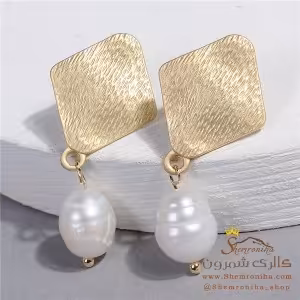گوشواره آویز مروارید EAR509G0