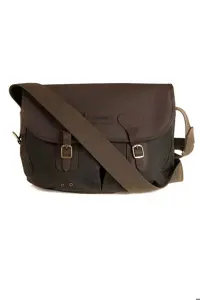 کیف پیام رسان چند رنگ مردانه و زنانه چرم چرمی OL71 زیتون اورجینال Barbour