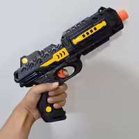 تفنگ تیر ژله ای اصلی به همراه 300تیر ژله ای و 6فشنگ ابری تفنگ دو کاره 