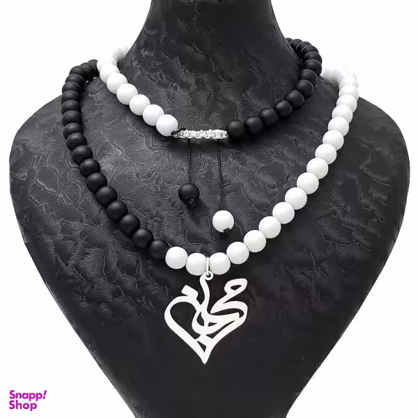 گردنبند نقره طرح اسم مرجان کد 340