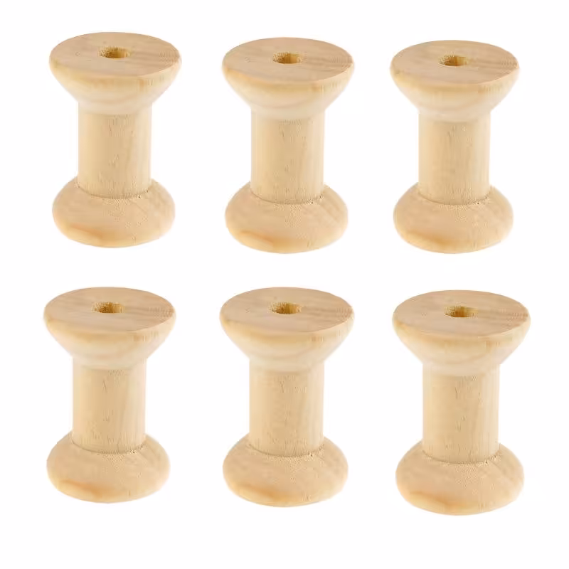 قرقره چوبی کد 03 پک 6 عددی