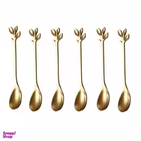 قاشق چای خوری مدل برگ کد 00601 مجموعه 6 عددی