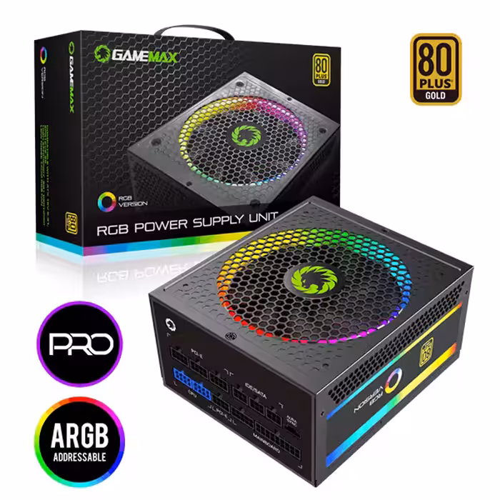 پاور گیمینگ گیم‌ مکس مدل RGB 1050-STD سری GOLD - پردیس پازار