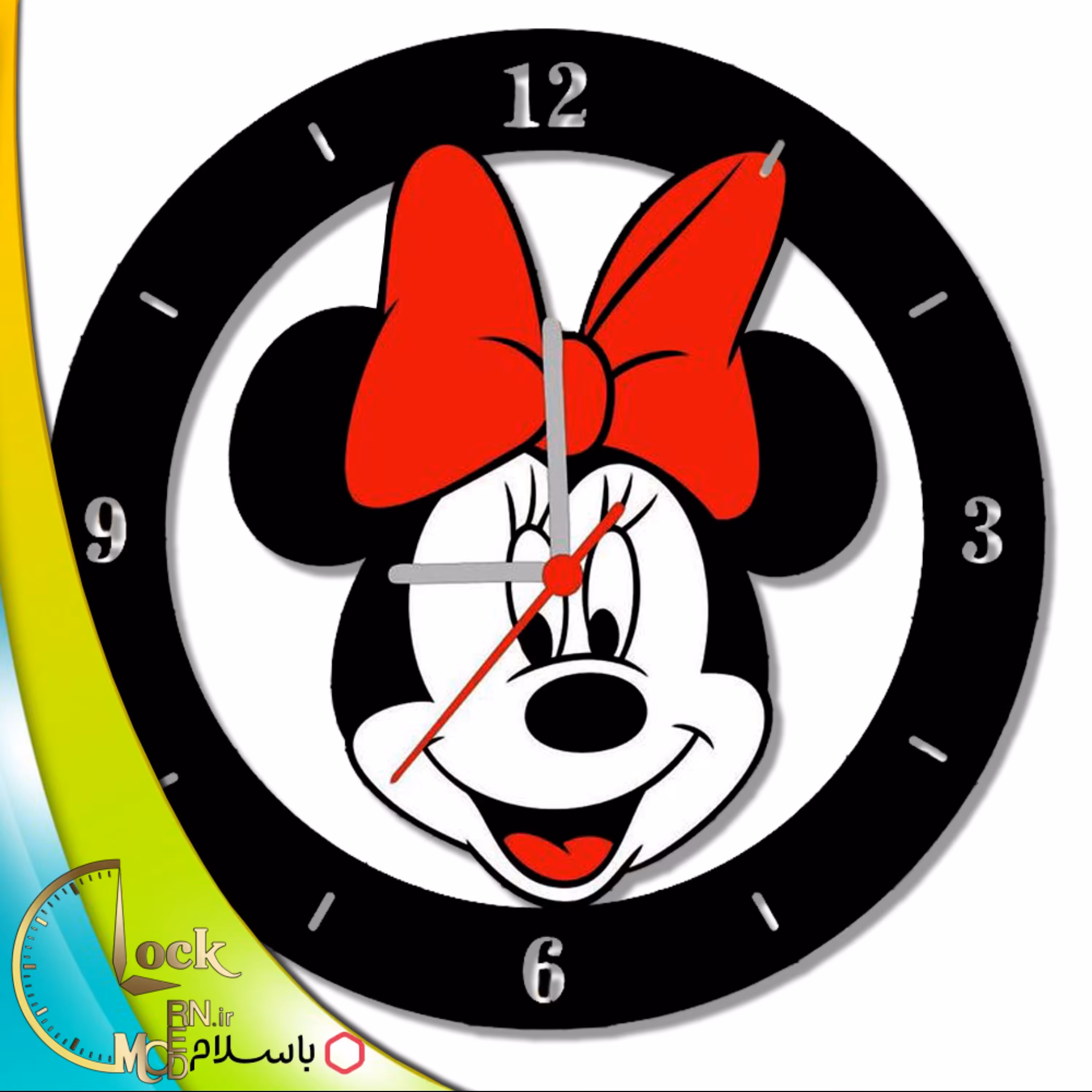 ساعت دیواری کودکانه طرح میکی موس کد 414