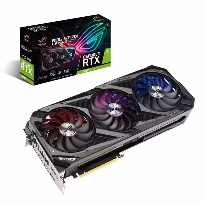 کارت گرافیک  ایسوس مدل ROG-STRIX-RTX3080-O10G-V2-GAMING حافظه 10 گیگابایت