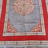 سفره ورومیزی قلمکاری صادراتی اعلا  طوسی رنگ سایز 100در150 سانت 