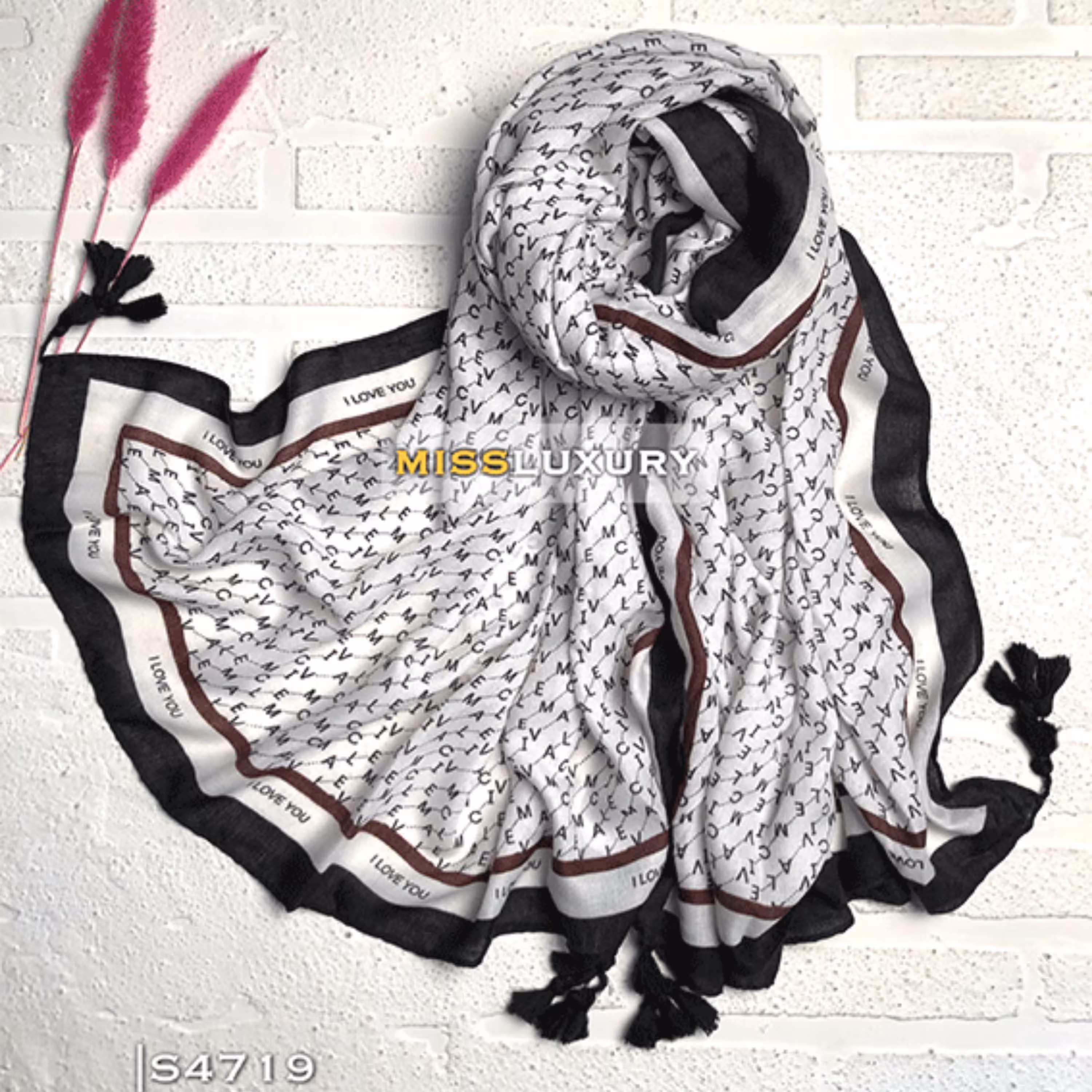 شال نخ پنبه کشمیری S4719