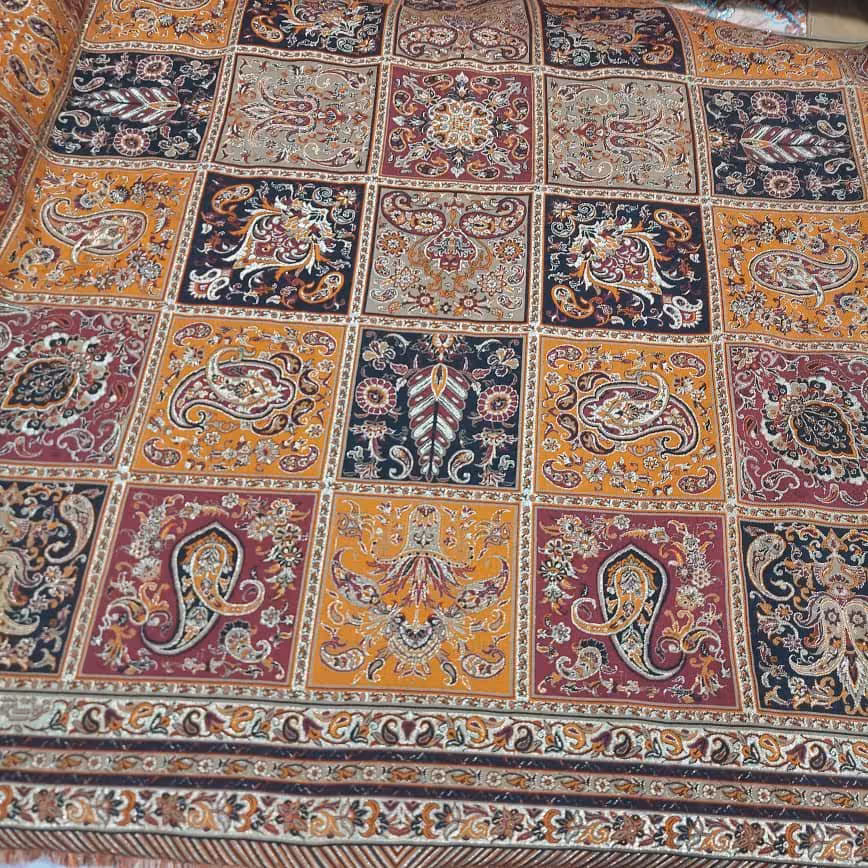 پارچه ترمه یزد طرح خشتی تراکم بالا و کیفیت عالی 