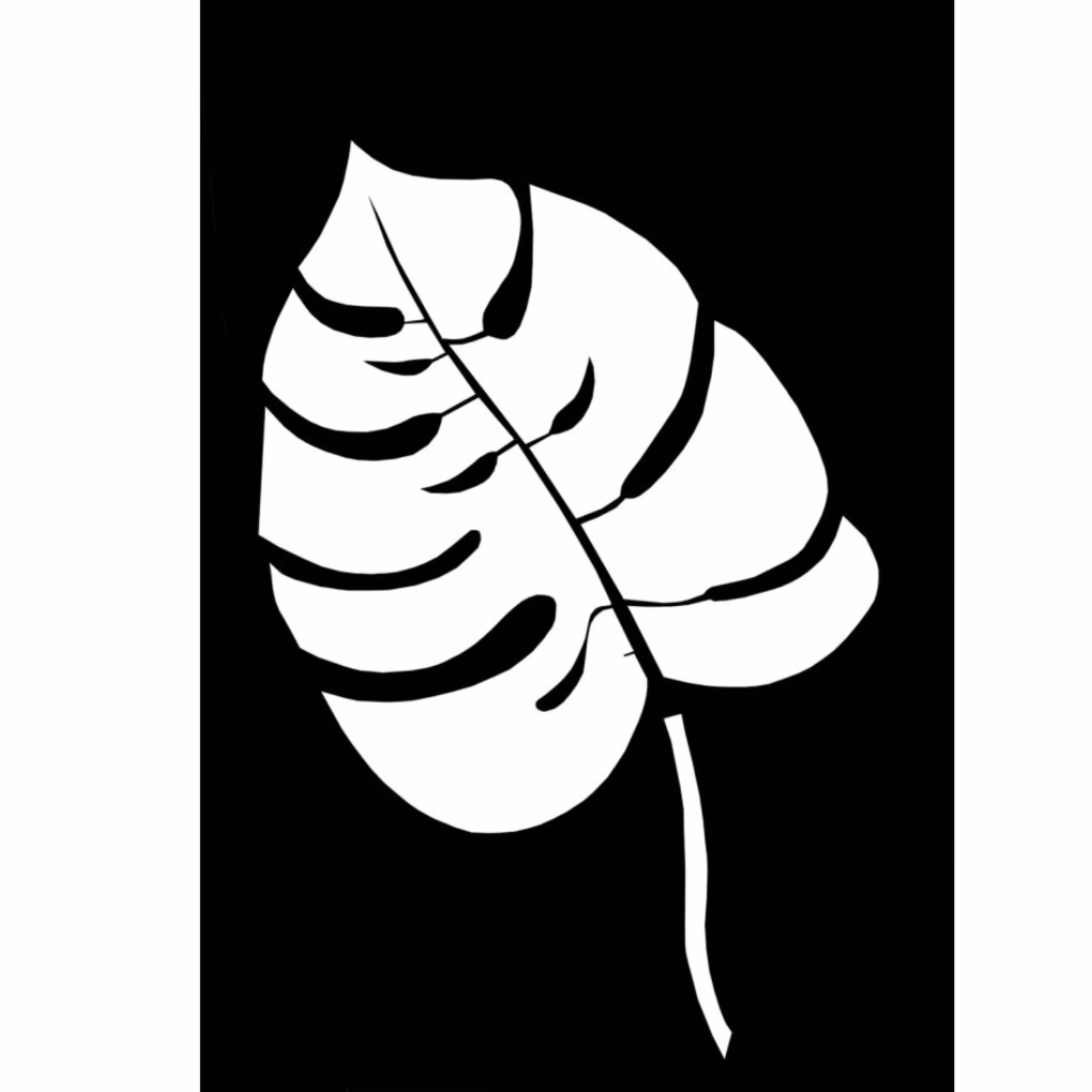 شابلون طرح برگ استوایی ابعاد 15در 20 سانتی متر