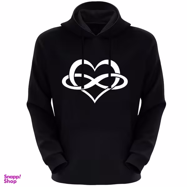 هودی زنانه مدل قلب کد F405 رنگ مشکی