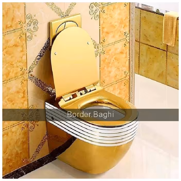 والهنگ طلایی سفید راه راه