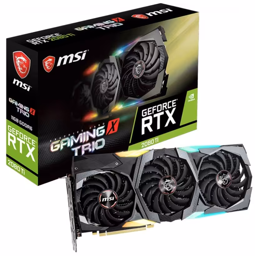 کارت گرافیک ام اس آی مدل GeForce RTX 2080 Ti GAMING X TRIO  با حافظه 11 گیگابایت