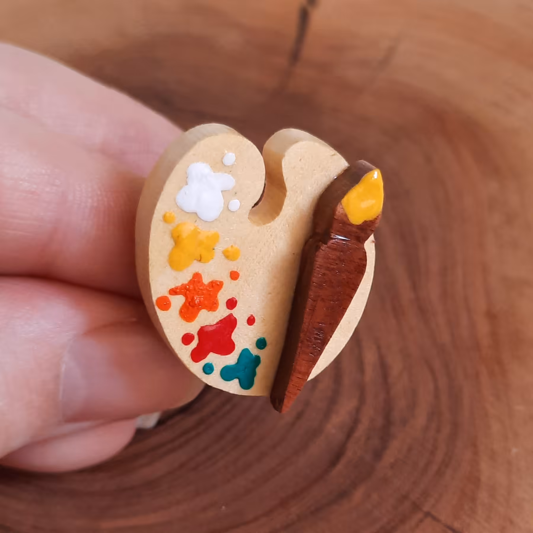 انگشتر پالت چوبی(قلموبرجسته)