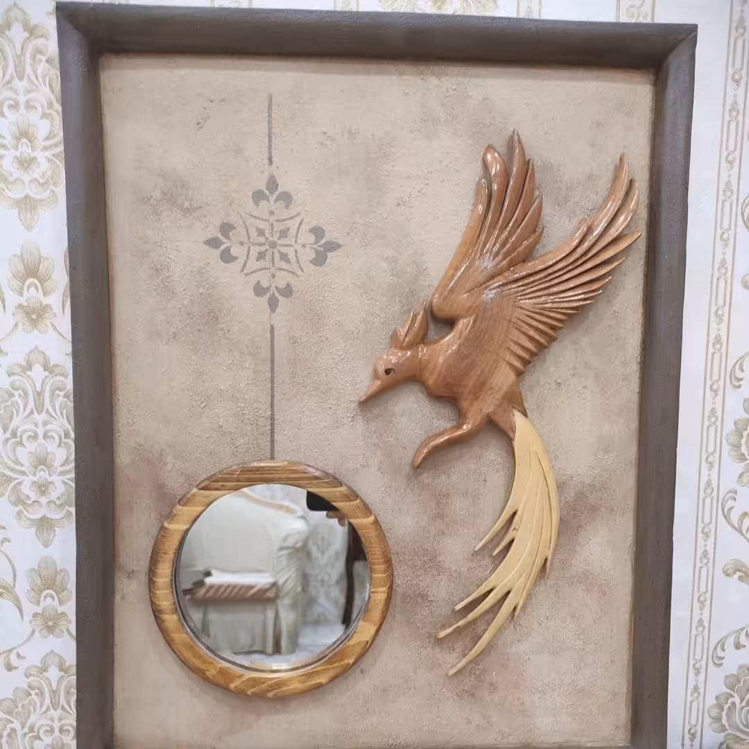 تابلو طرح آینه و سیمرغ