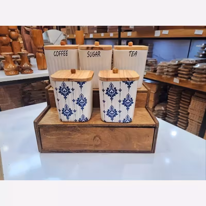 استند 3پله چوبی کشودار استند چوبی پاسماوری 3پله استند 3پله کشودار استند ادویه پله ای