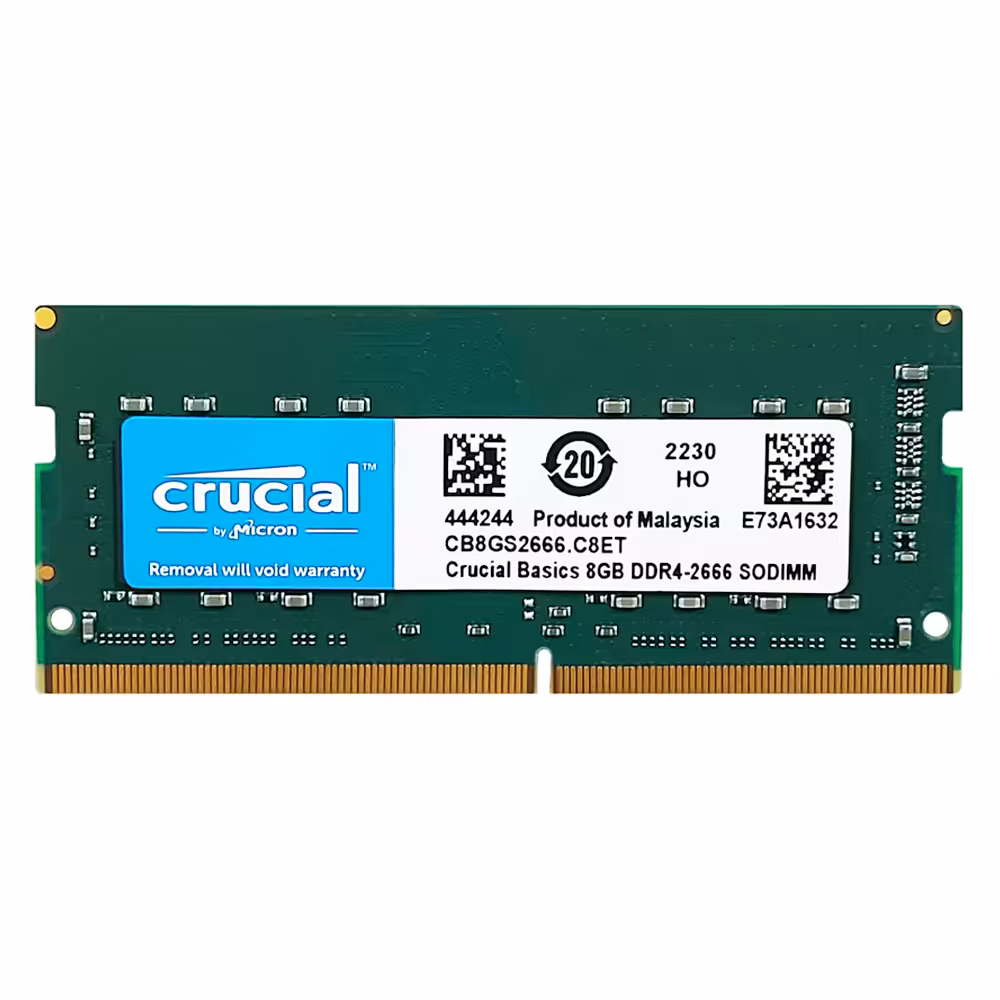 رم لپ تاپ کروشیال 8 گیگابایت DDR4 با فرکانس 2666 مگاهرتز