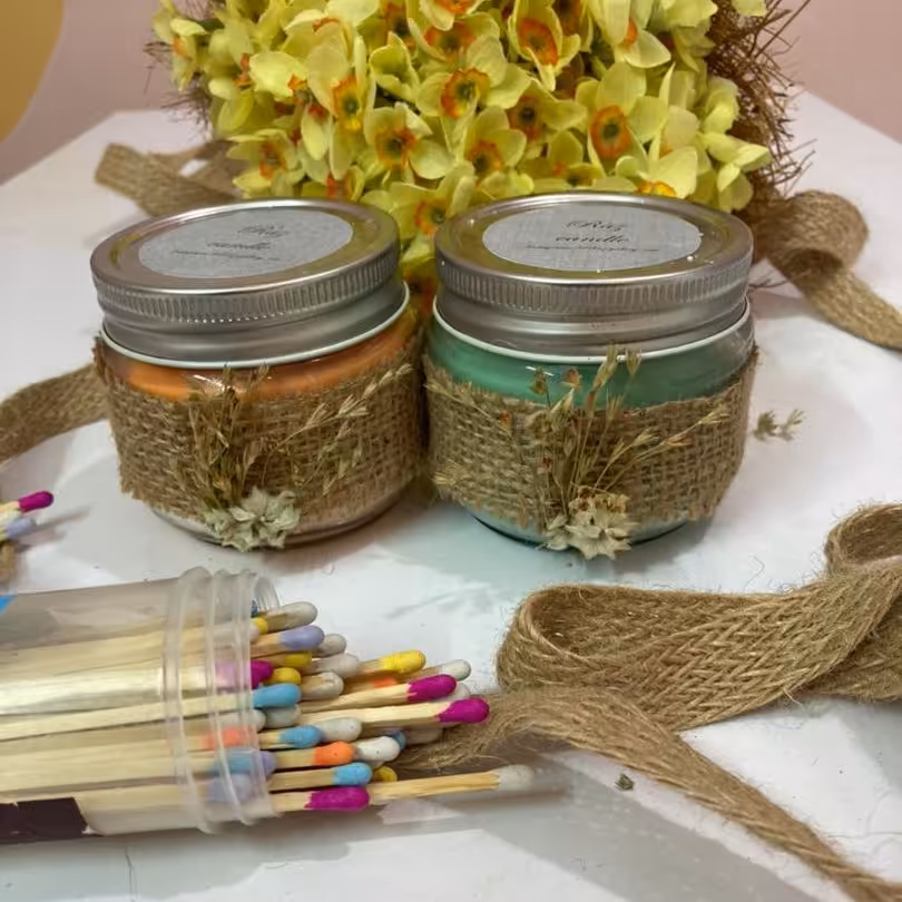 شمع شیشه  گرد عطری