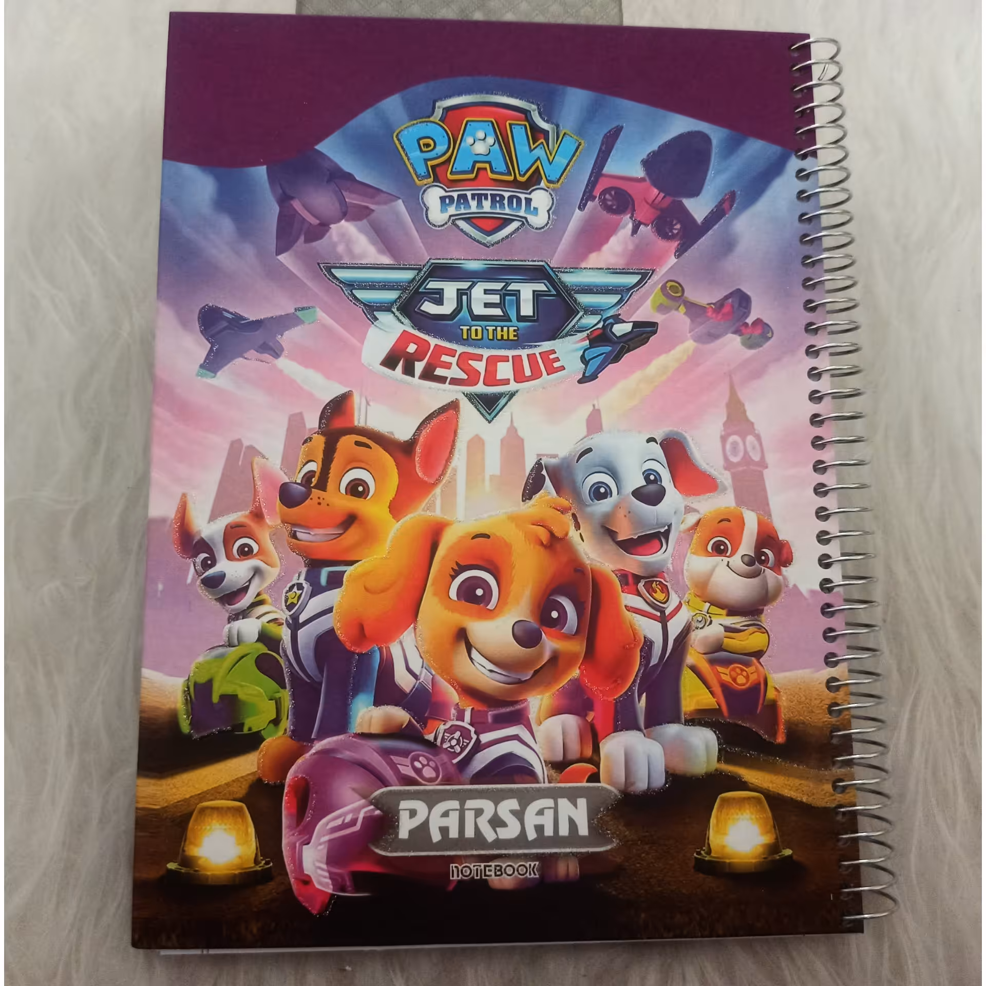 دفتر سیمی، 100برگ، جلد سخت، سایز 23*17، طرح سگ نگهبان