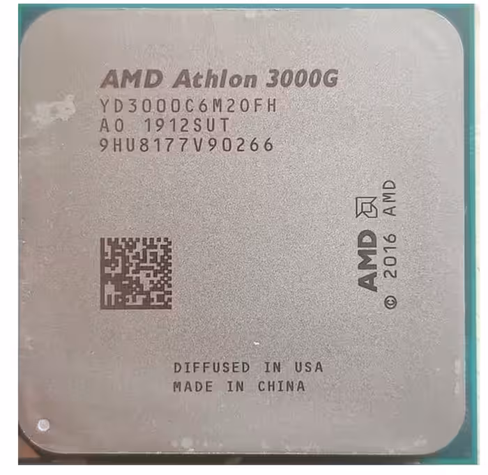 پردازنده تری ای ام دی مدل Athlon™ 3000G با فرکانس 3.5 گیگاهرتز