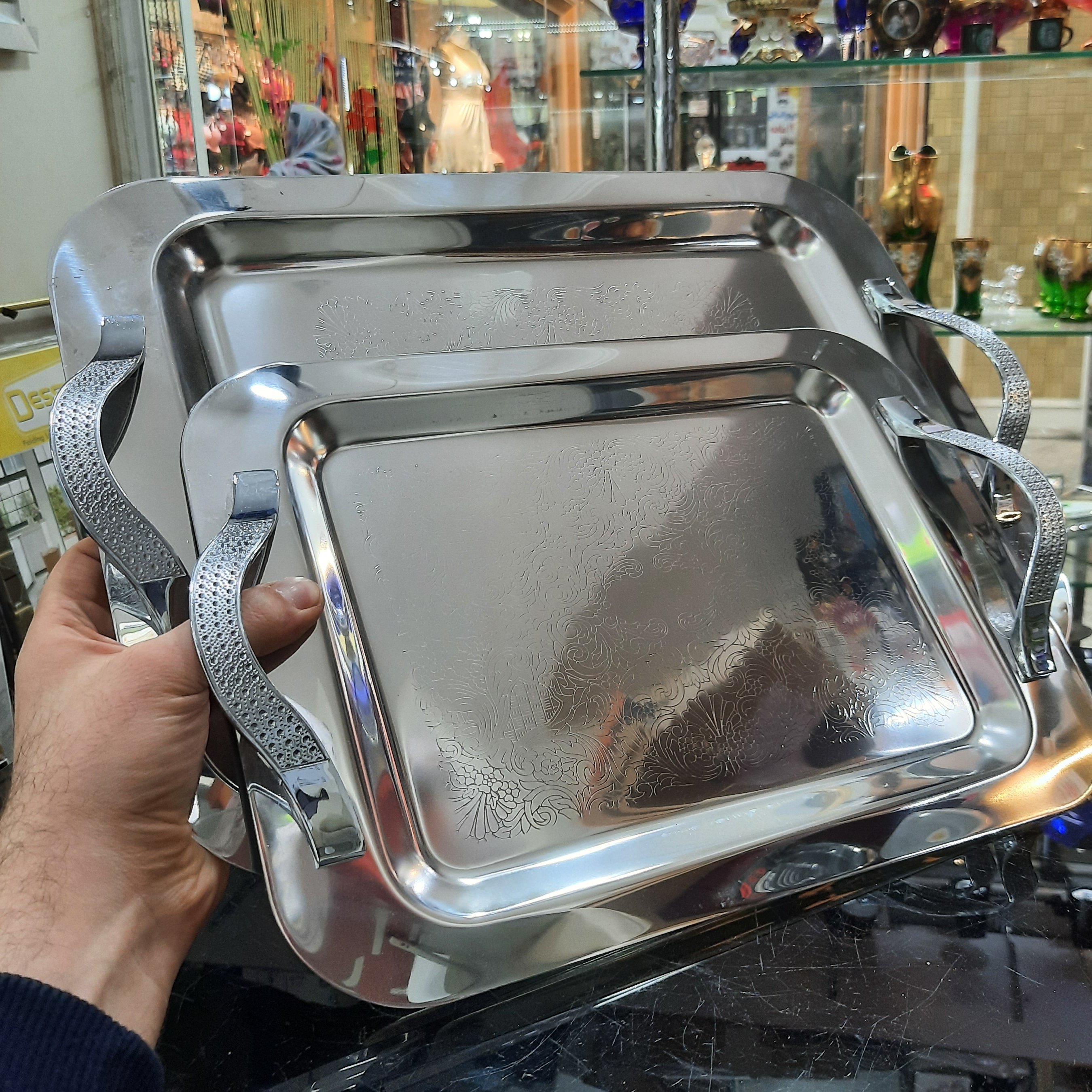 سینی کوچک و متوسط ، استیل اهربا نگید 5سال ضمانت