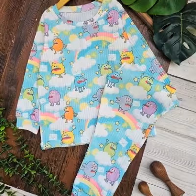 بلوز و شلوار خواب پسرانه میکروب ها