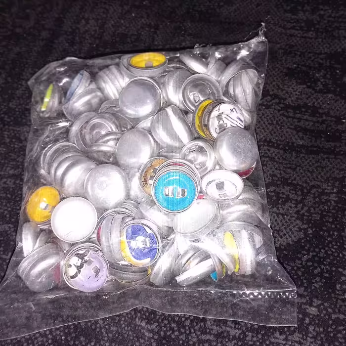 پولک دکمه پارچه ای سایز 12 بسته100 عددی