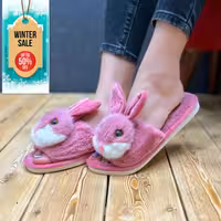 اسلیپر یا دمپایی روفرشی خرگوشی صورتی وارداتی جنس مرغوب