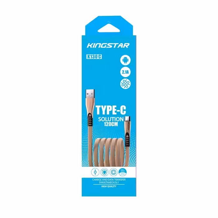 کابل تبدیل USB به USB-C کینگ استار مدل K130C طول 1.2متر Kingstar Cable K130 C