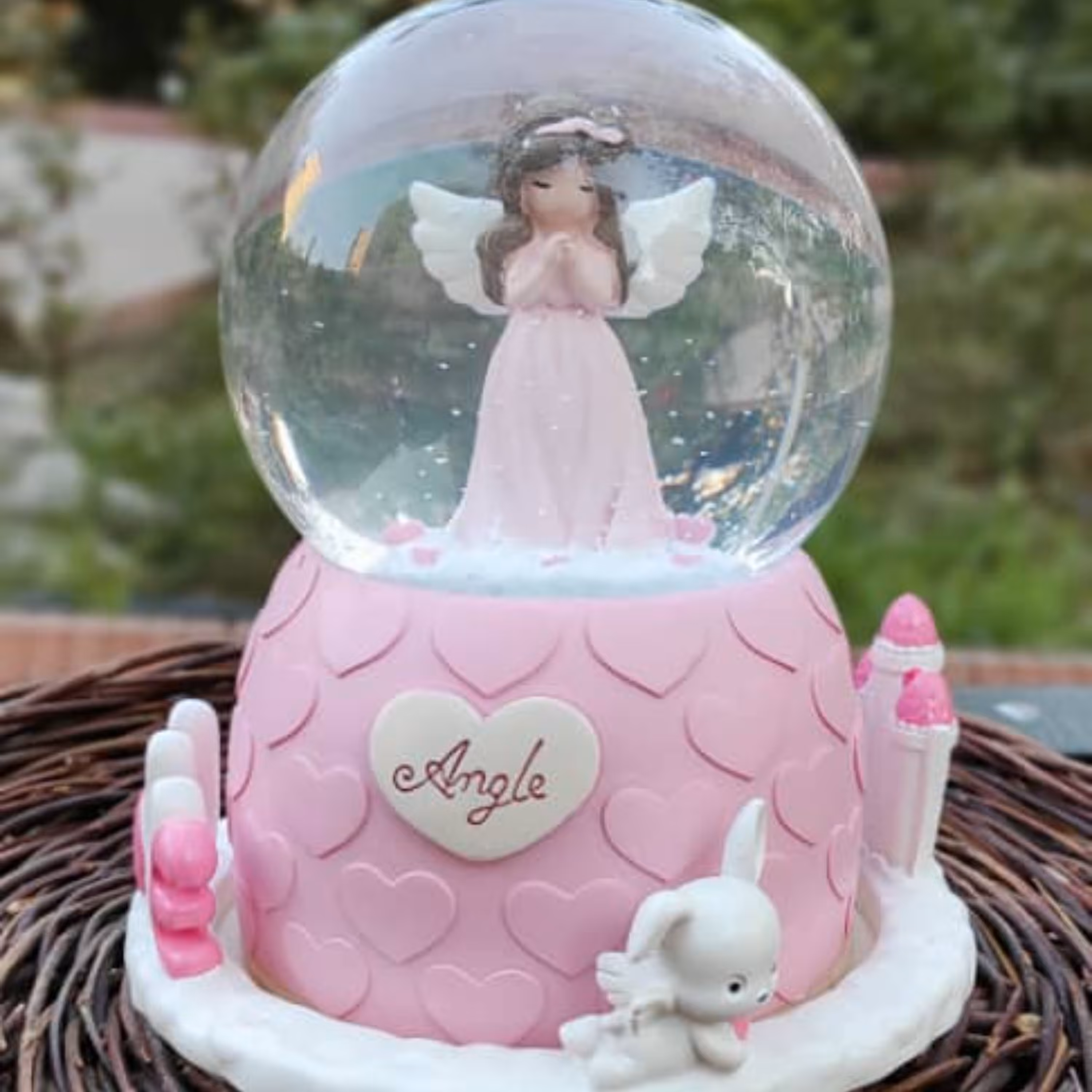 گوی موزیکال و پمپی و پایه چرخان طرح فرشته