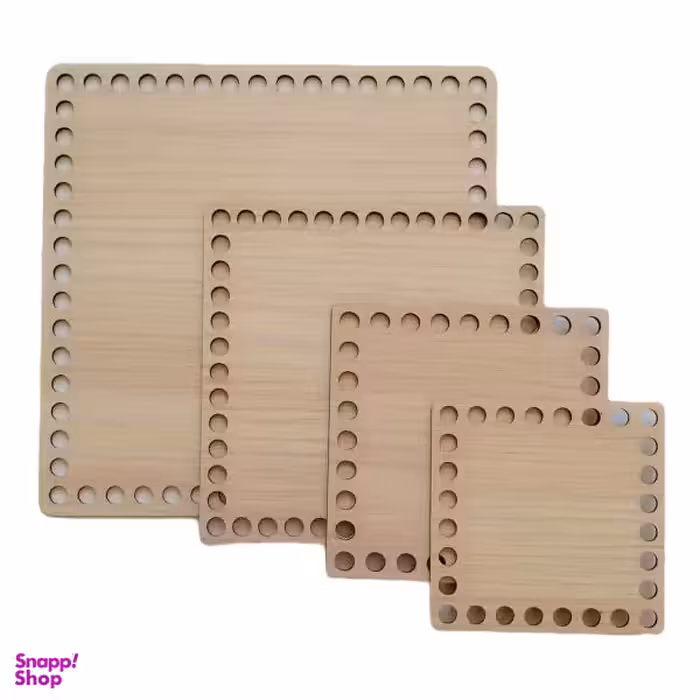 کفی تریکو بافی مدل مربع مجموعه 4 عددی