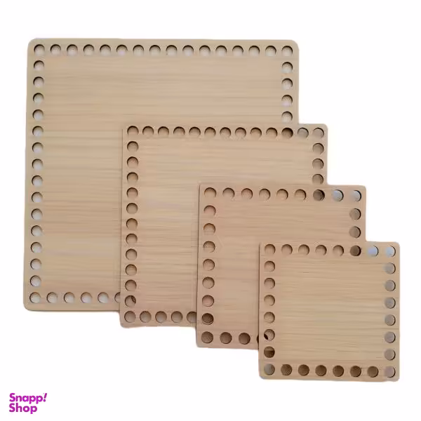 کفی تریکو بافی مدل مربع مجموعه 4 عددی