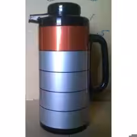 فلاسک 1.9 لیتر بدنه فلزی سرپیچ طرح دار شیشه سفید رجال - طرح 6 