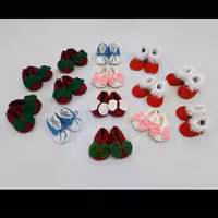 بافتنی پاپوش دخترانه و پسرانه 