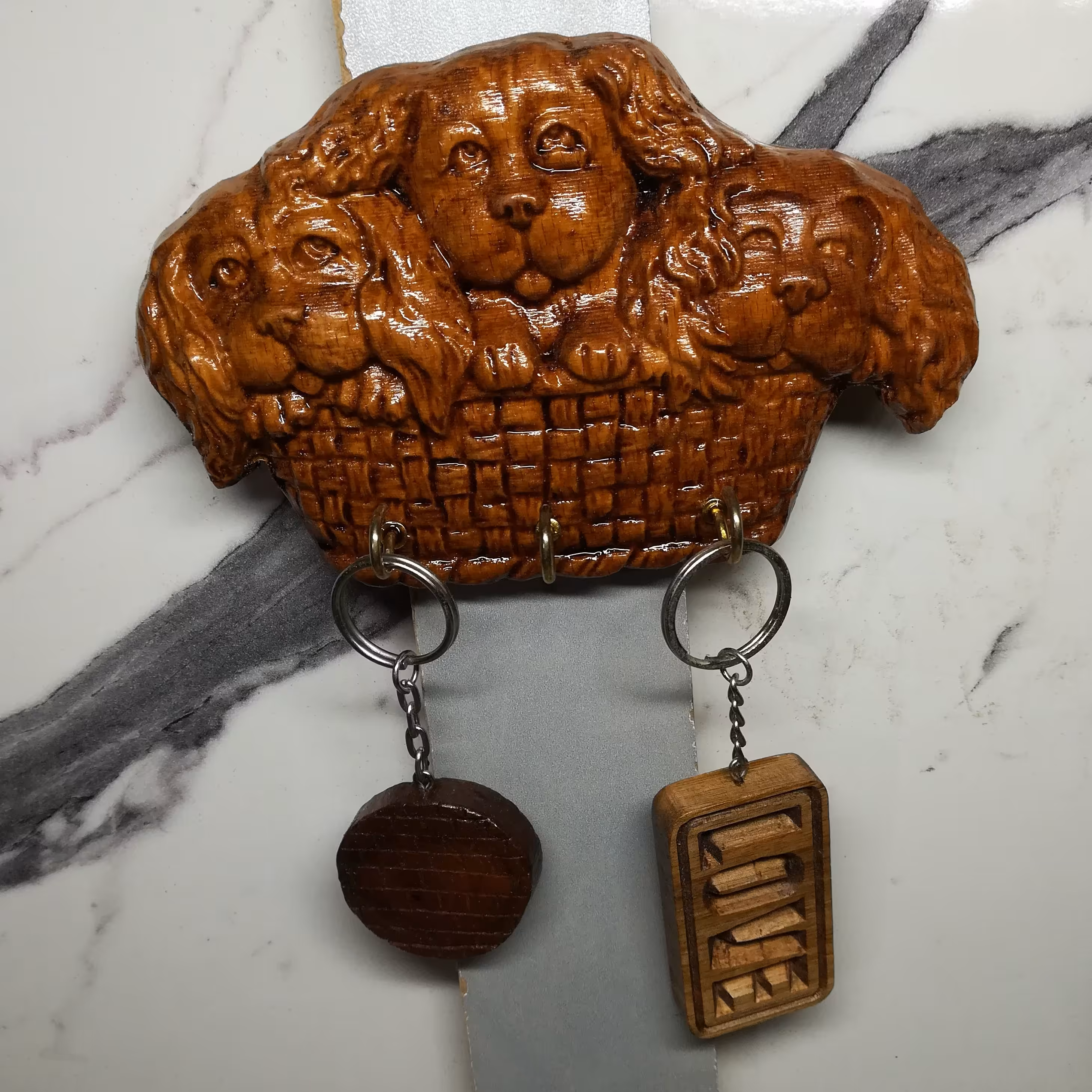 جاکلیدی منبت طرح سبدسه سگ