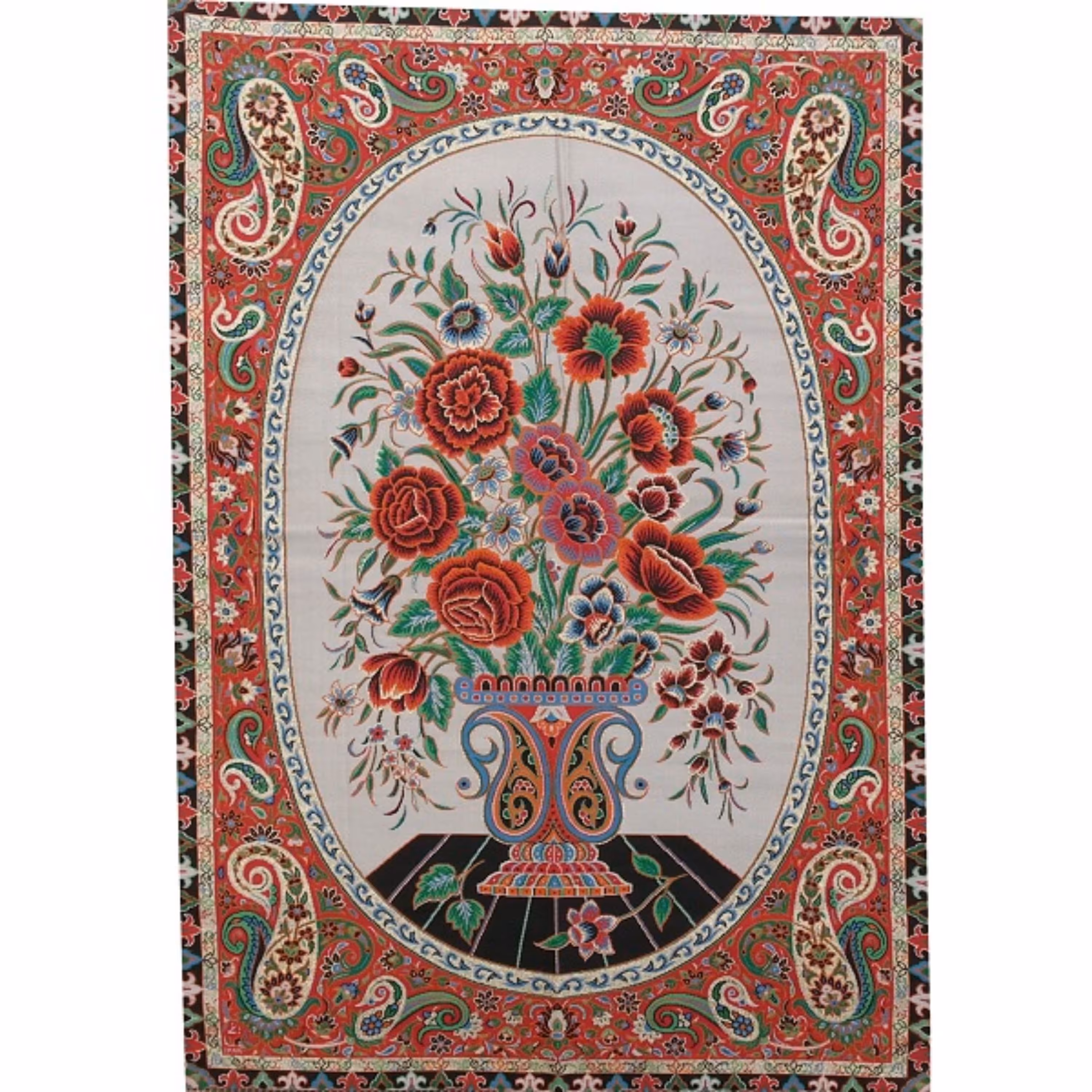 ترمه تابلوئی ابریشم  کد TRTAB12 یاسی نفیس لایی چسب دار بدون آستر مخصوص قاب