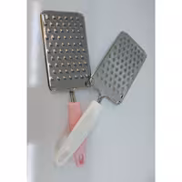 رنده استیل تخت دسته رنگی رنده دسته دار دارای دندانه ریز و درشت 