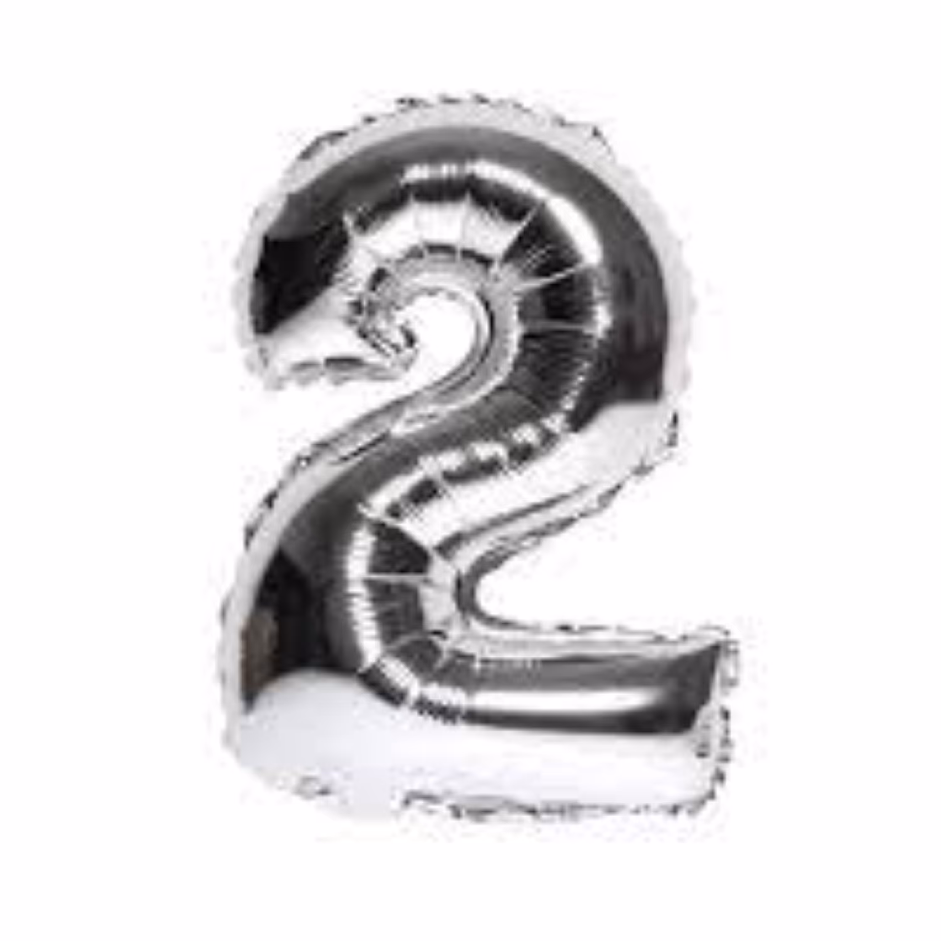 بادکنک فویلی 32 اینچ نقره ای عدد 2