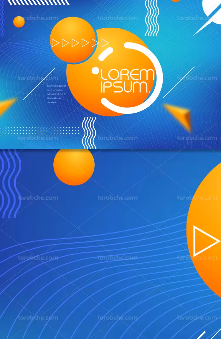 وکتور بنر انتزاعی آبی | گرافیک با طعم تربچه