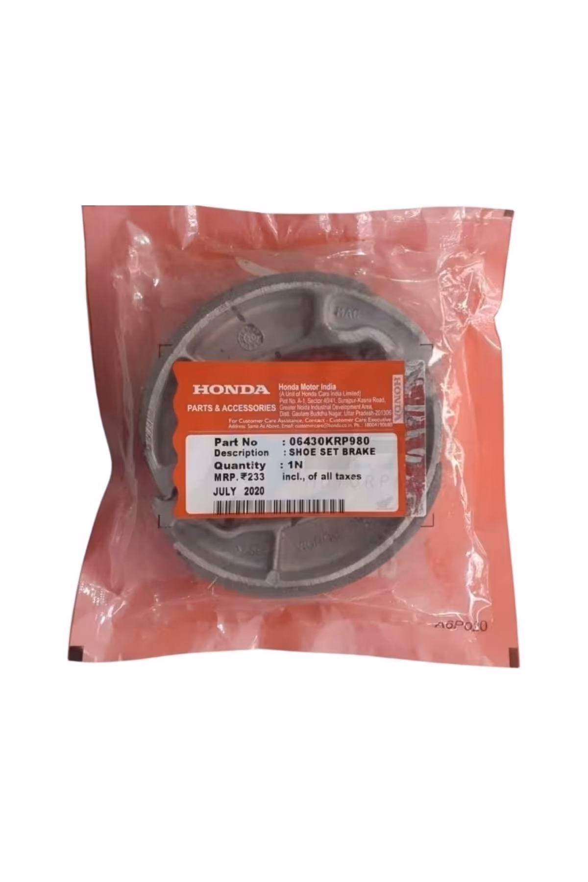 روکش ترمز عقب اورجینال Honda