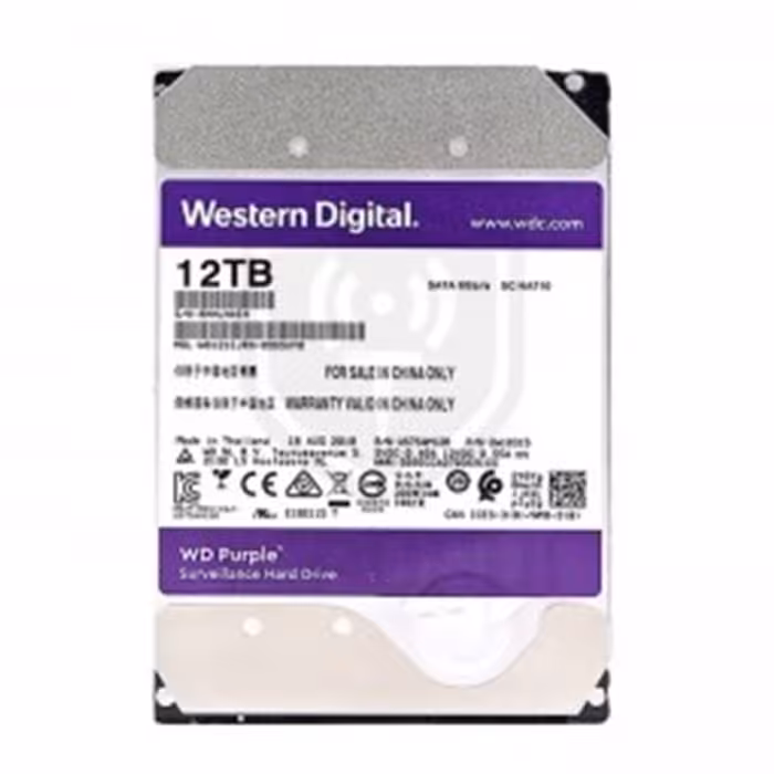 هارد دیسک اینترنال وسترن دیجیتال Purple WD121EJRX ظرفیت 12 ترابايت