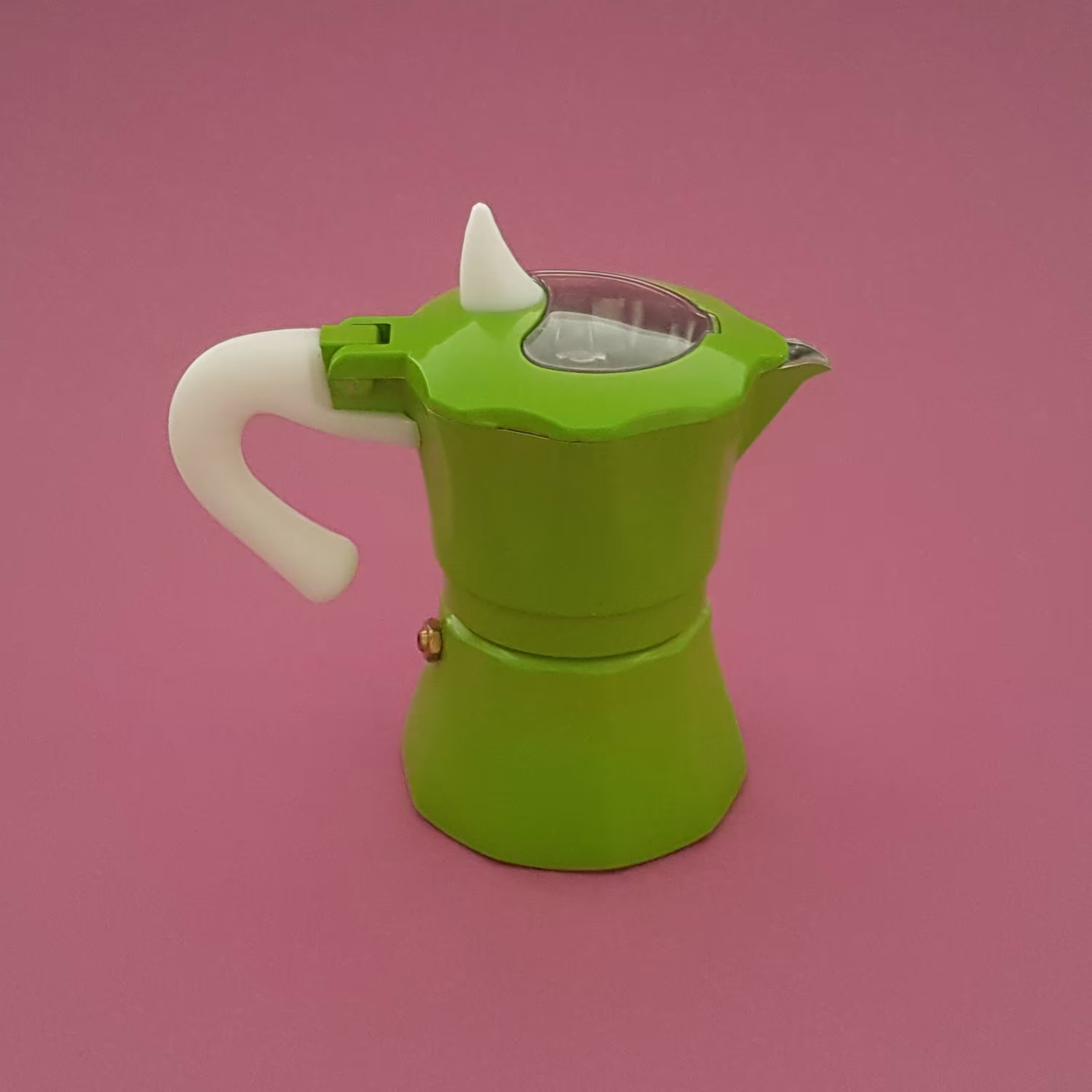 موکاپات دو کاپ درب شیشه ای بدنه رنگی (قهوه ساز خانگی) اسپرسو ساز دستی 2 Cup