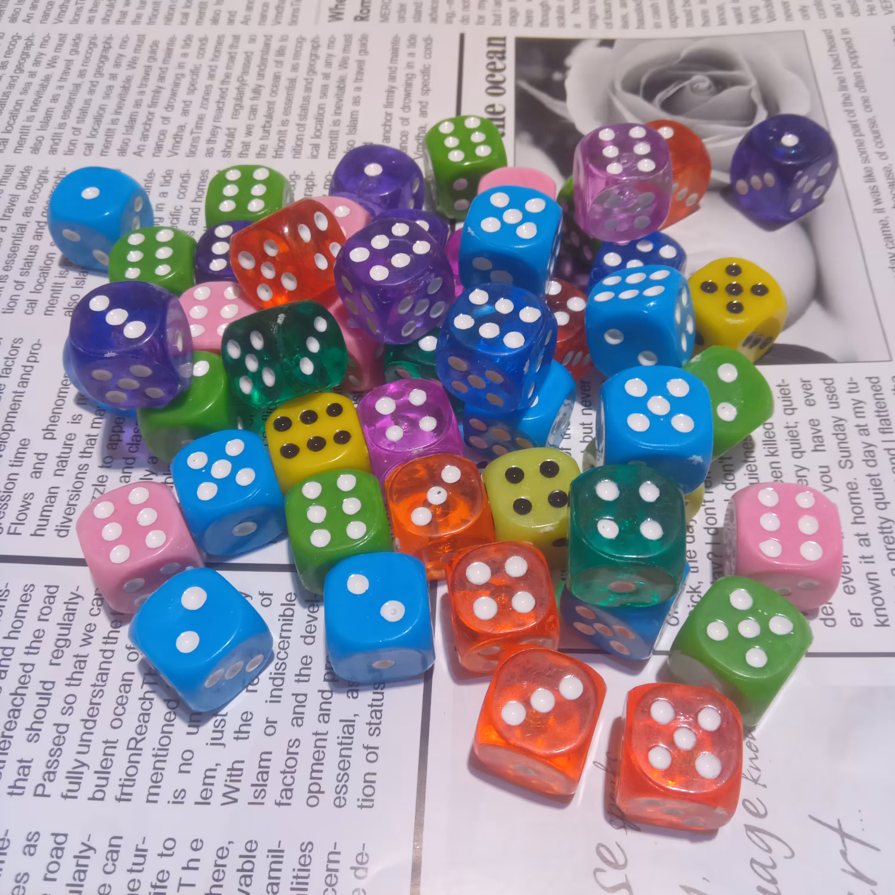 مهره تاس رنگی متوسط(بهترین انتخاب من)