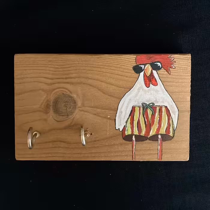 جاکلیدی دیواری طرح خروس در تعطیلات