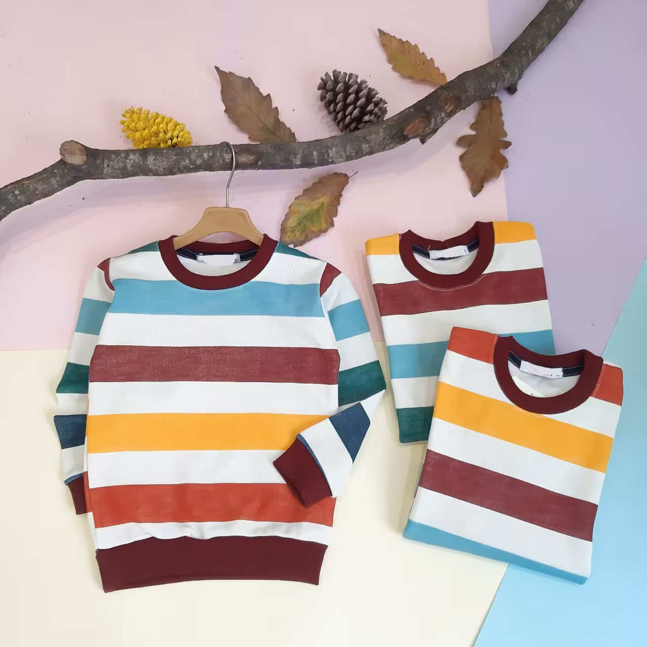 بلوز تک آستین بلند پسرانه  و دخترانه سایز  40 طرح شاد کد 462n