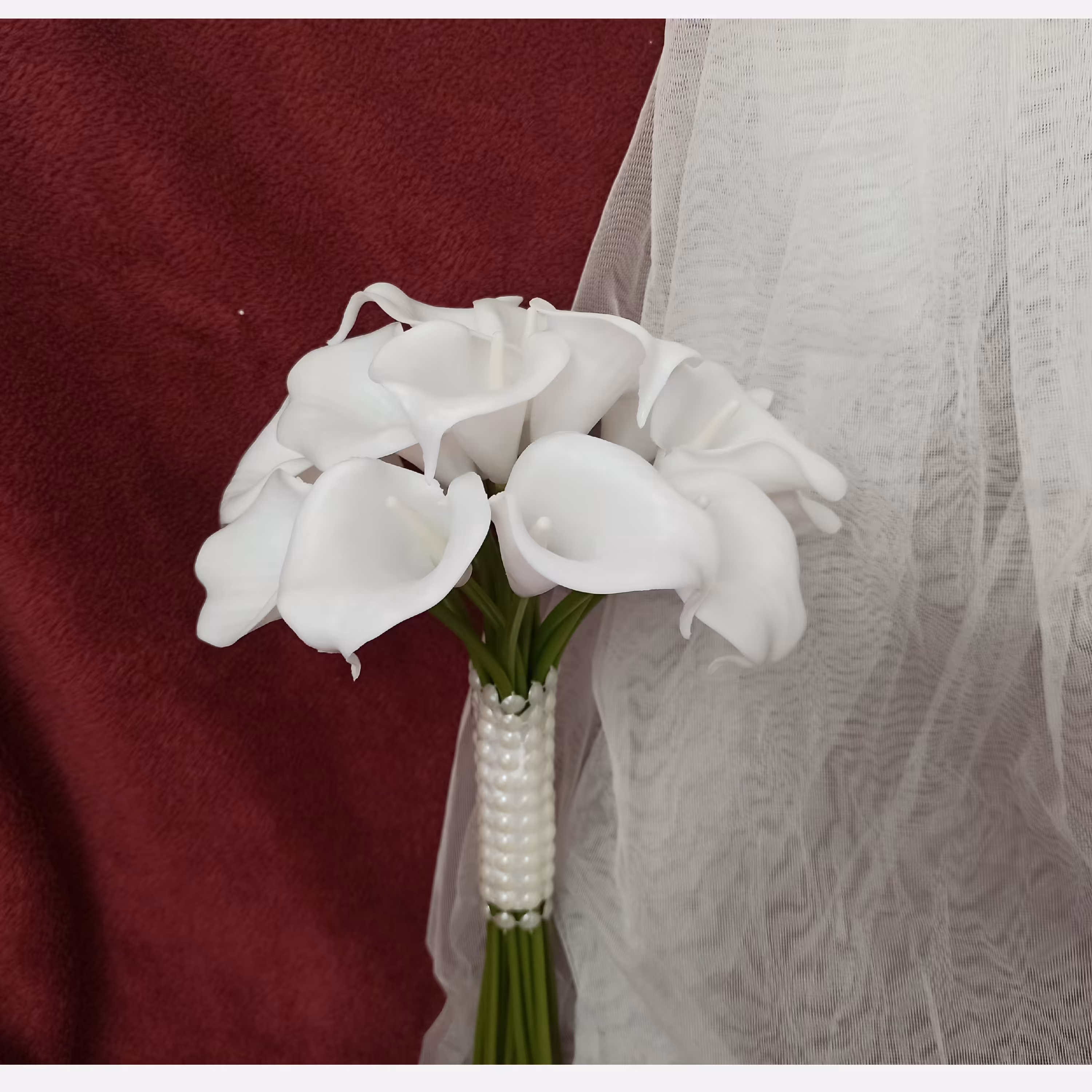 دسته گل عروس مصنوعی شیپوری 