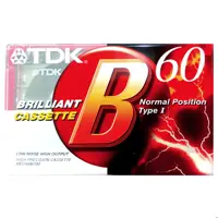 نوار کاست خام 60 دقیقه  تدک TDK سری ممتاز  و استثنایی BRILLIANT ، اورجینال و اصلی  پلمپ