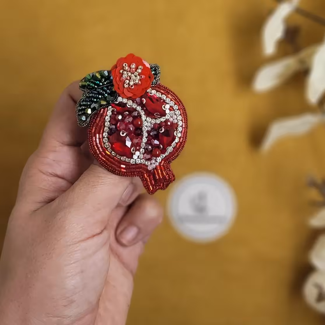 گلسینه انار جواهردوزی