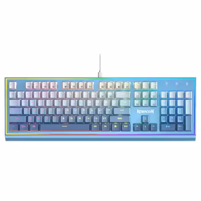 کیبورد مکانیکی گیمینگ ردراگون مدل K654 GWB RGB Red Switch