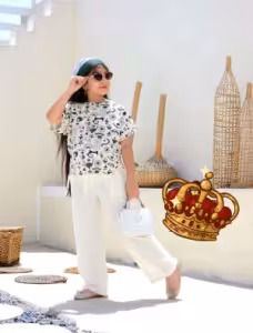 کراپ شلوار لنین لوزی