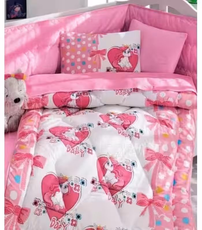ست لحاف و ملحفه نوزادی پونی کوچولو کاتن باکس Cotton box